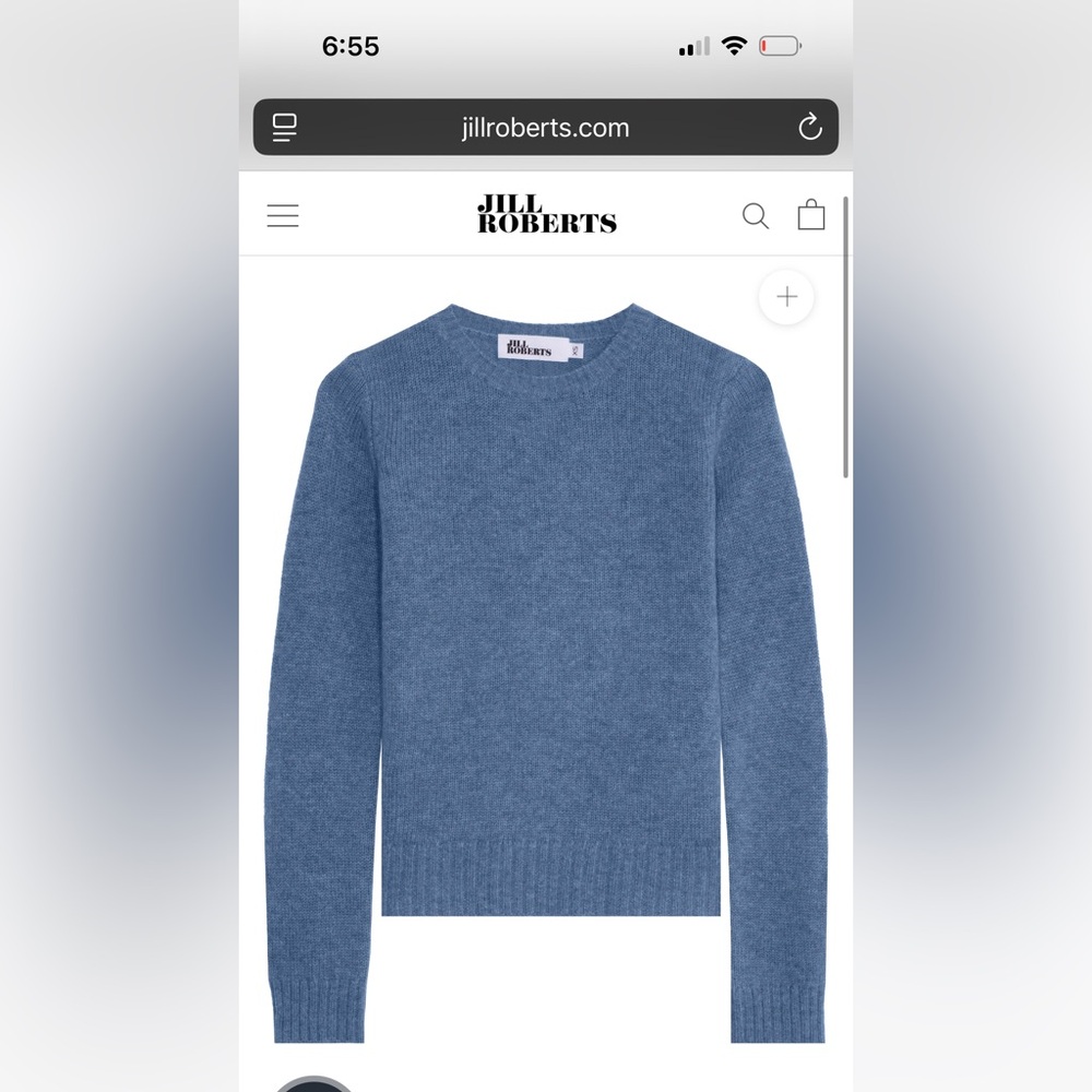 Jill Roberts Blue Cashmere Sweater size L